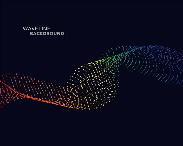 Zarif soyut vektör spektrum gökkuşağı degrade dalga noktalı çizgi 