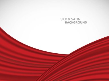 Soyut vektör dalga ipek saten kumaş açılış ceremon için