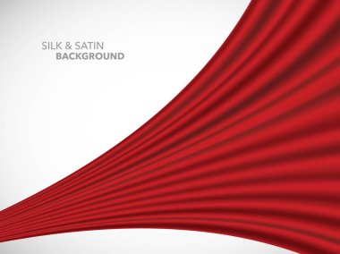 Soyut vektör dalga ipek saten kumaş açılış ceremon için