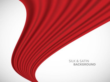 Soyut vektör dalga ipek saten kumaş açılış ceremon için