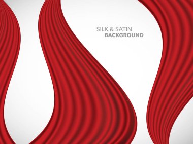 Soyut vektör dalga ipek saten kumaş açılış ceremon için