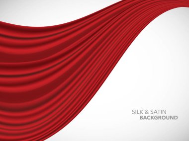 Soyut vektör dalga ipek saten kumaş açılış ceremon için