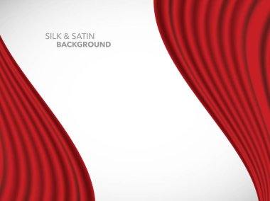 Soyut vektör dalga ipek saten kumaş açılış ceremon için