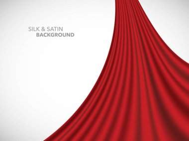 Soyut vektör dalga ipek saten kumaş açılış ceremon için