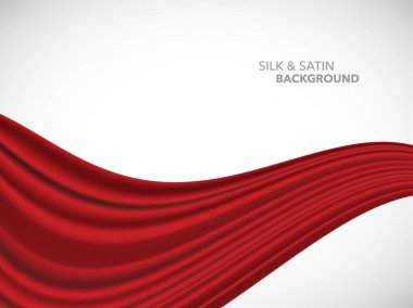 Soyut vektör dalga ipek saten kumaş açılış ceremon için