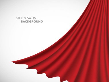 Soyut vektör dalga ipek saten kumaş açılış ceremon için