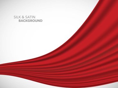 Soyut vektör dalga ipek saten kumaş açılış ceremon için