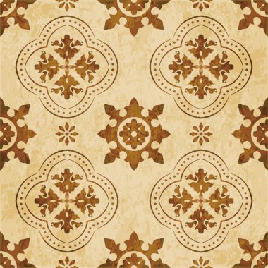 Retro kahverengi suluboya doku grunge sorunsuz arka plan yuvarlak 