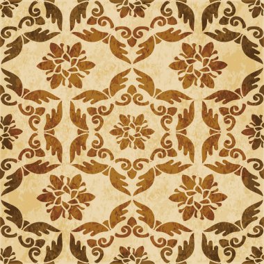 Retro kahverengi suluboya doku grunge sorunsuz arka plan