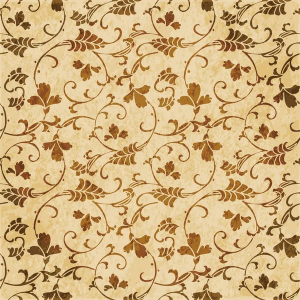 Ретро-коричневый акварель текстуры гранж бесшовный фон — стоковый вектор