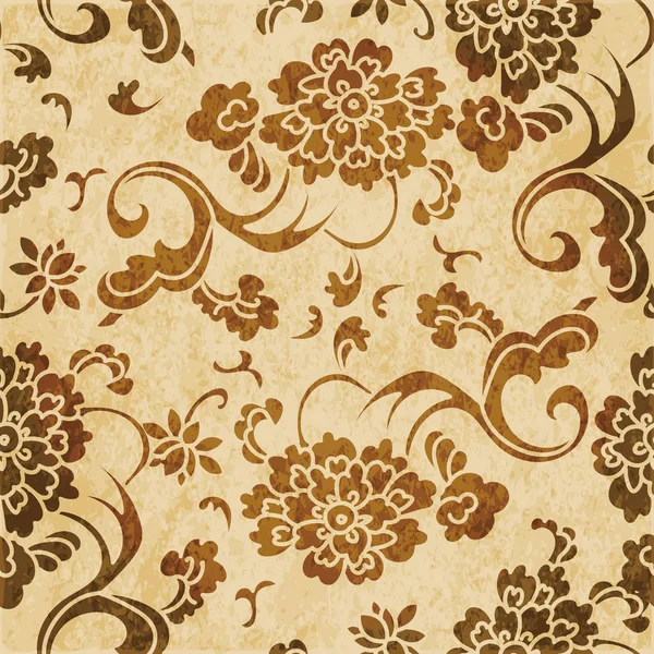 Retro marrón acuarela textura grunge fondo sin costuras — Archivo Imágenes Vectoriales