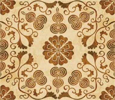 Retro kahverengi suluboya doku grunge sorunsuz arka plan