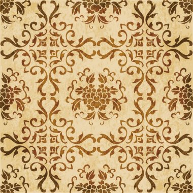 Retro kahverengi suluboya doku grunge sorunsuz arka plan