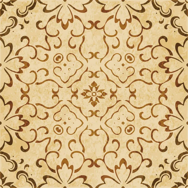 Ретро-коричнева акварельна текстура гранжевий безшовний фон — стоковий вектор