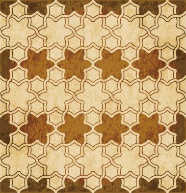 Retro kahverengi Islam sorunsuz geometri desen arka plan Doğu s