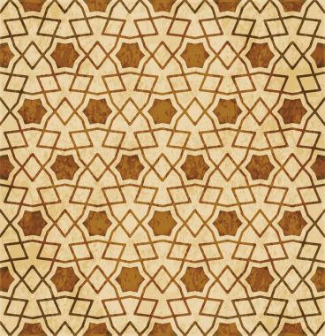 Retro kahverengi Islam sorunsuz geometri desen arka plan Doğu s