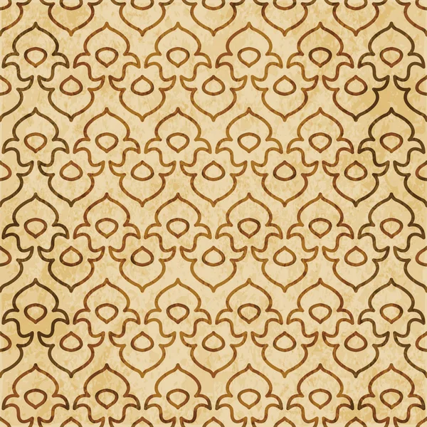 Rétro brun Islam sans couture géométrie motif fond oriental s — Image vectorielle