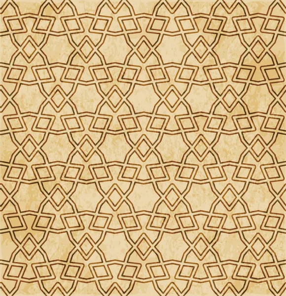 Retro kahverengi Islam sorunsuz geometri desen arka plan Doğu s — Stok Vektör