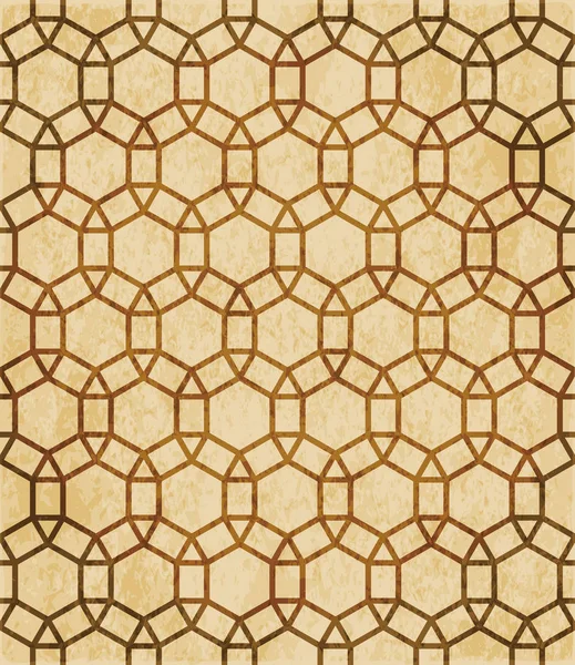 Retro marrón Islam sin costura geometría patrón fondo oriental s — Archivo Imágenes Vectoriales