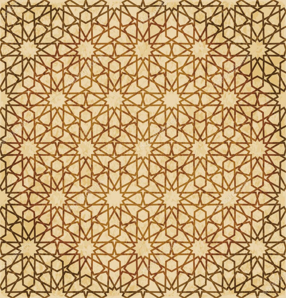 Vector illustration of Retro Brown Islam Seamless 178639716