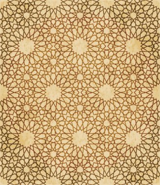 Retro kahverengi Islam sorunsuz geometri desen arka plan Doğu s