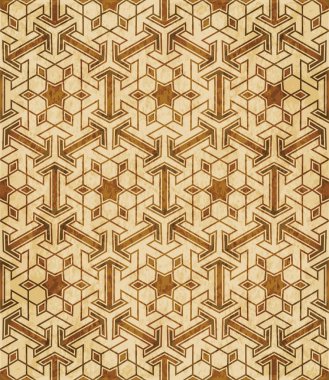 Retro kahverengi Islam sorunsuz geometri desen arka plan Doğu s