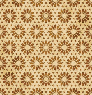 Retro kahverengi Islam sorunsuz geometri desen arka plan Doğu s