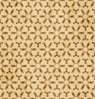 Retro kahverengi Islam sorunsuz geometri desen arka plan Doğu s