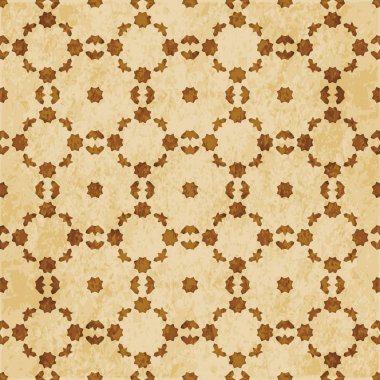 Retro kahverengi Islam sorunsuz geometri desen arka plan Doğu s