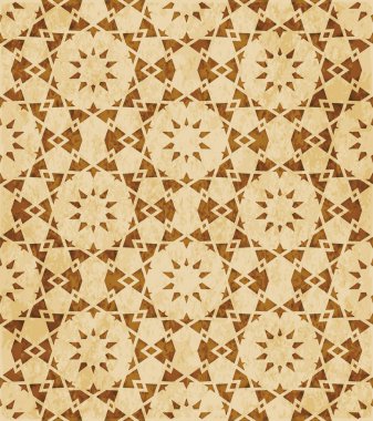 Retro kahverengi Islam sorunsuz geometri desen arka plan Doğu s