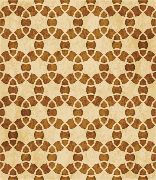 Ретро коричневий Іслам безшовні геометрії візерунок s у фоновому режимі — стоковий вектор
