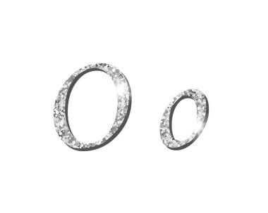 Gümüş shinning lüks tipografik alfabesi metin kelime yazı tipleri