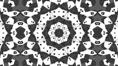 Kaleydoskop sorunsuz döngü sıra mandala desenler çok renkli hareketli grafik arka plan soyut. Yoga için ideal, kulüpleri, gösterir