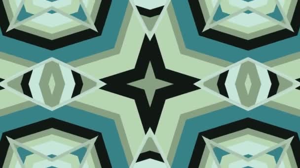 Kaléidoscope boucle transparente séquence mandala motifs abstraits multicolores fond graphique de mouvement. Idéal pour le yoga, clubs, spectacles 