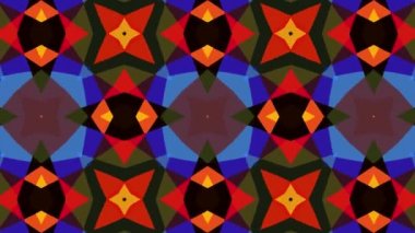 Kaleydoskop sorunsuz döngü sıra mandala desenler çok renkli hareketli grafik arka plan soyut. Yoga için ideal, kulüpleri, gösterir
