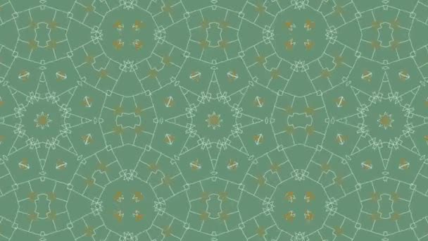 Kaleidoscope Seamless Loop Sequence Mandala Patterns Abstract Multicolored Motion Graphics — Stock Video