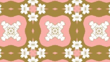 Kaleydoskop sorunsuz döngü sıra mandala desenler çok renkli hareketli grafik arka plan soyut. Yoga için ideal, kulüpleri, gösterir