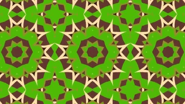 Kaleidoscope Seamless Loop Sequence Mandala Patterns Abstract Multicolored Motion Graphics — Stock Video