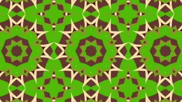 Kaléidoscope boucle transparente séquence mandala motifs abstraits multicolores fond graphique de mouvement. Idéal pour le yoga, clubs, spectacles 