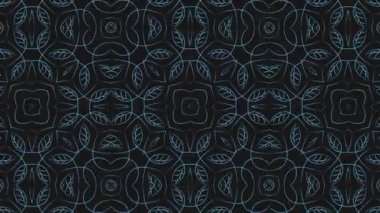 Kaleydoskop sorunsuz döngü sıra mandala desenler çok renkli hareketli grafik arka plan soyut. Yoga için ideal, kulüpleri, gösterir