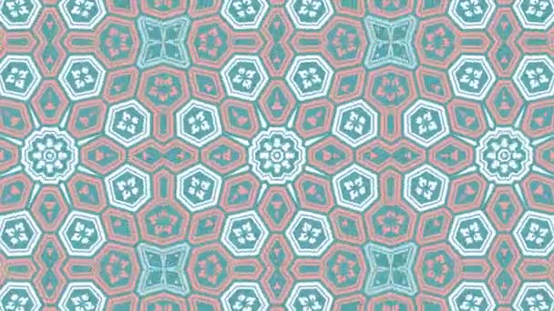 Kaleidoscope Seamless Loop Sequence Mandala Patterns Abstract Multicolored Motion Graphics — Stock Video