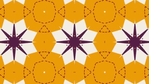 Kaleydoskop Sorunsuz Döngü Sıra Mandala Desenler Çok Renkli Hareketli Grafik — Stok video