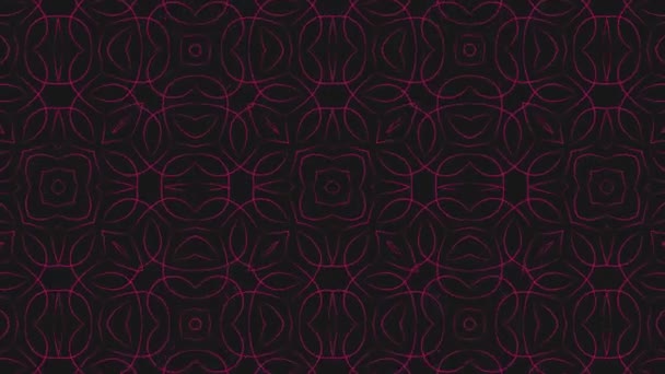 Kaleidoscope Seamless Loop Sequence Mandala Patterns Abstract Multicolored Motion Graphics — Stock Video