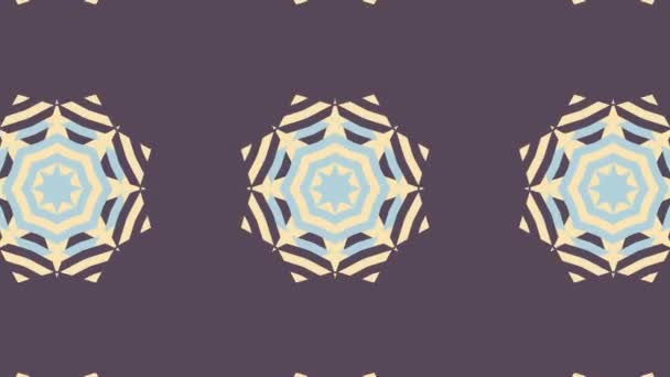 Kaleidoscope Seamless Loop Sequence Mandala Patterns Abstract Multicolored Motion Graphics — Stock Video