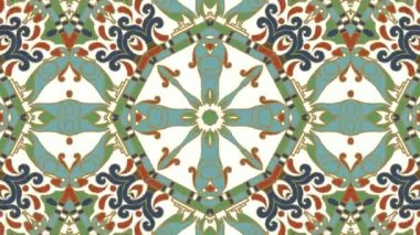 Kaleydoskop sorunsuz döngü sıra mandala desenler çok renkli hareketli grafik arka plan soyut. Yoga için ideal, kulüpleri, gösterir
