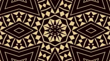 Kaleydoskop sorunsuz döngü sıra mandala desenler çok renkli hareketli grafik arka plan soyut. Yoga için ideal, kulüpleri, gösterir