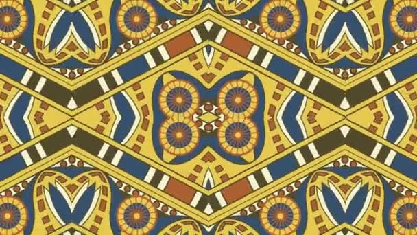 Kaleidoscope Seamless Loop Sequence Mandala Patterns Abstract Multicolored Motion Graphics — Stock Video