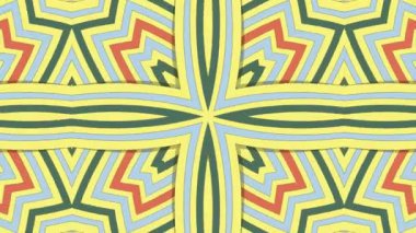 Kaleydoskop sorunsuz döngü sıra mandala desenler çok renkli hareketli grafik arka plan soyut. Yoga için ideal, kulüpleri, gösterir