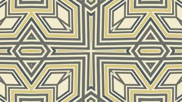 Kaléidoscope boucle transparente séquence mandala motifs abstraits multicolores fond graphique de mouvement. Idéal pour le yoga, clubs, spectacles 