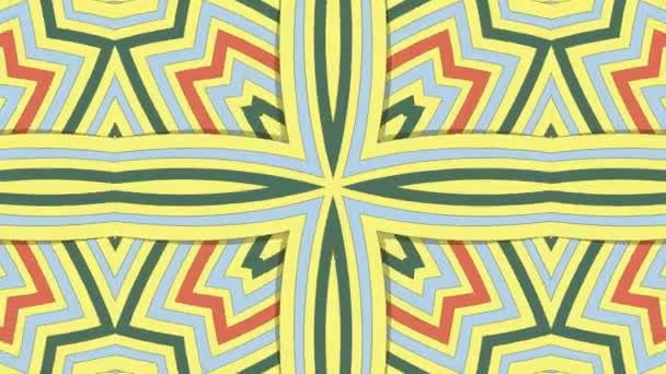 Kaleidoskop Nahtlose Schleifensequenz Mandala Muster Abstrakte Mehrfarbige Bewegungsgrafik Hintergrund Ideal — Stockvideo